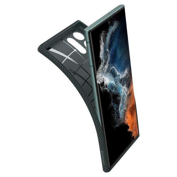 Spigen Samsung Galaxy S22 Ultra Skal Liquid Air Abyss Green