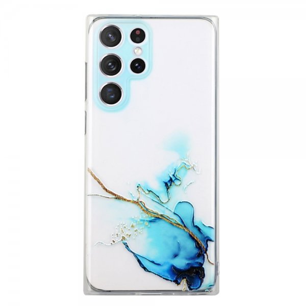 Samsung Galaxy S22 Ultra Skal Marmormönster Blå