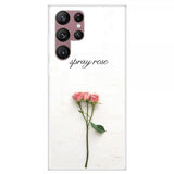 Samsung Galaxy S22 Ultra Skal Motiv Rosa Ros
