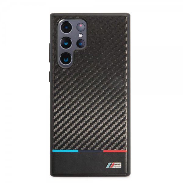 BMW Samsung Galaxy S22 Ultra Skal Tricolor Stripe Carbon Svart