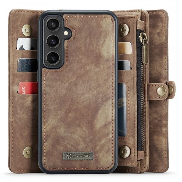 CaseMe Samsung Galaxy S23 FE Fodral 008 Series Löstagbart Skal Brun