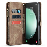 CaseMe Samsung Galaxy S23 FE Fodral 008 Series Löstagbart Skal Brun
