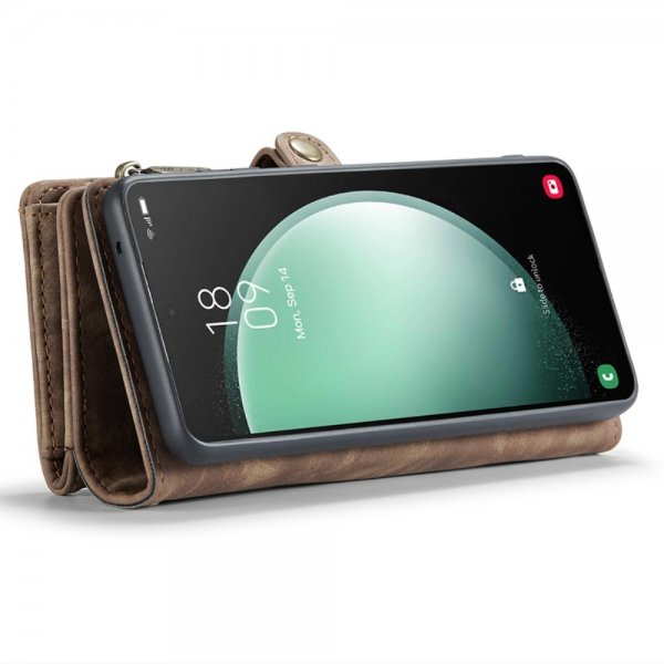 CaseMe Samsung Galaxy S23 FE Fodral 008 Series Löstagbart Skal Brun