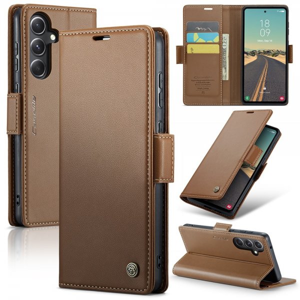 CaseMe Samsung Galaxy S23 FE Fodral 023 Series Brun