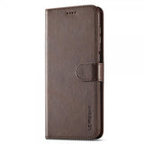 Lc.Imeeke Samsung Galaxy S23 FE Fodral med Kortfack Stativfunktion Brun