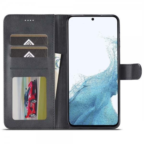 Lc.Imeeke Samsung Galaxy S23 FE Fodral med Kortfack Stativfunktion Svart