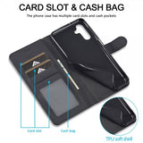 Lc.Imeeke Samsung Galaxy S23 FE Fodral med Kortfack Stativfunktion Svart