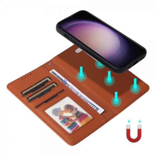 Betopnice Samsung Galaxy S23 FE Fodral med Löstagbart Skal 005 Brun
