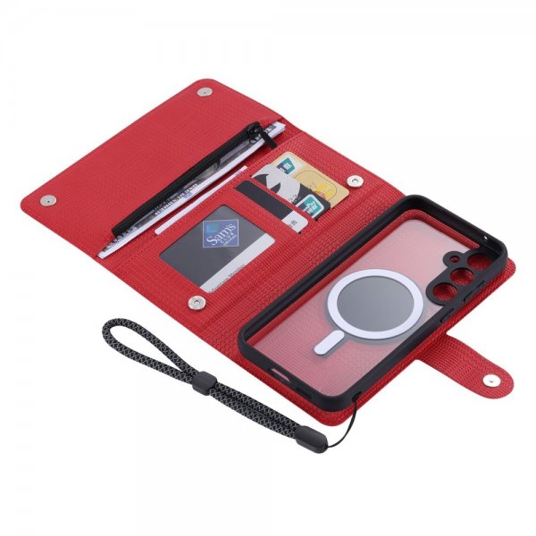 VILI Samsung Galaxy S23 FE Fodral med Löstagbart Skal GHB Series MagSafe Röd