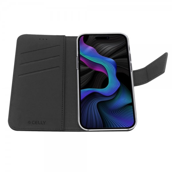 Celly Samsung Galaxy S23 FE Fodral Wally Wallet Case Svart