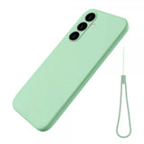 Samsung Galaxy S23 FE Skal med Strap Silikon Grön