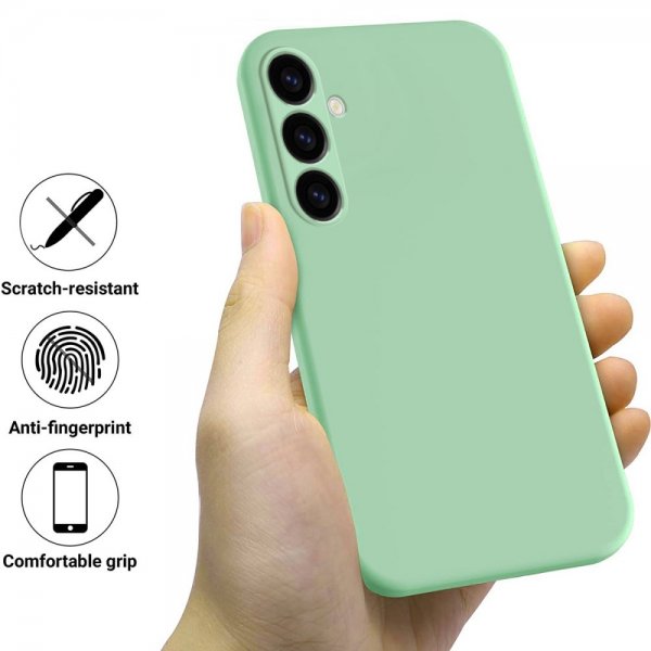 Samsung Galaxy S23 FE Skal med Strap Silikon Grön