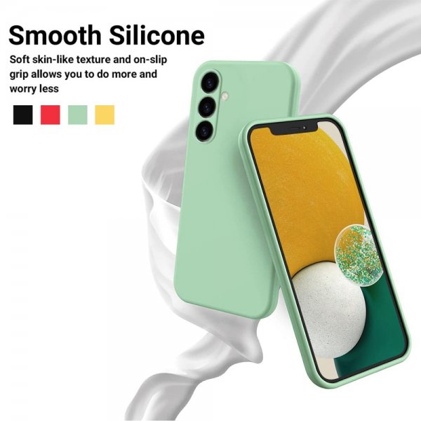 Samsung Galaxy S23 FE Skal med Strap Silikon Grön