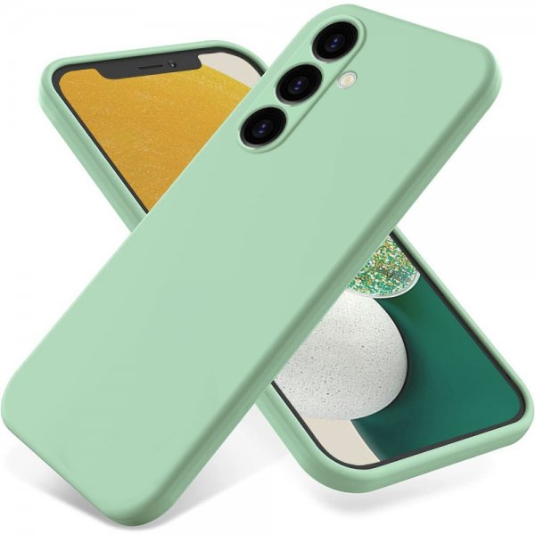 Samsung Galaxy S23 FE Skal med Strap Silikon Grön