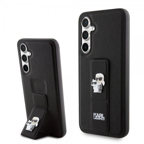 Karl Lagerfeld Samsung Galaxy S23 FE Skal Saffiano Grip Stand Svart