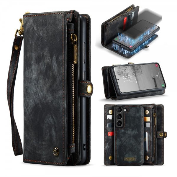 CaseMe Samsung Galaxy S23 Fodral 008 Series Löstagbart Skal Svart