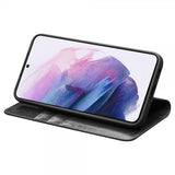 Qialino Samsung Galaxy S23 Fodral Äkta läder Kortfack Svart