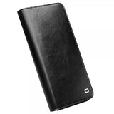 Qialino Samsung Galaxy S23 Fodral Äkta läder Kortfack Svart