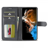 Lc.Imeeke Samsung Galaxy S23 Fodral med Kortfack Stativfunktion Svart