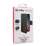 Celly Samsung Galaxy S23 Fodral Wally Wallet Case Svart