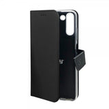 Celly Samsung Galaxy S23 Fodral Wally Wallet Case Svart