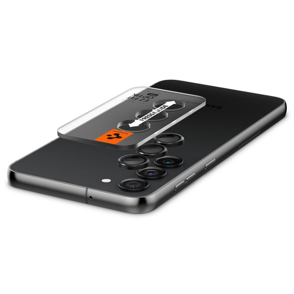 Spigen Samsung Galaxy S23/S23 Plus/S24 Kameraskydd GLAS.tR EZ Fit Optik Pro 2-pack Svart