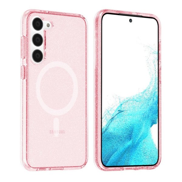 Samsung Galaxy S23 Skal Glitter MagSafe Rosa