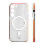 Rvelon Samsung Galaxy S23 Skal Korrugerad MagSafe Orange