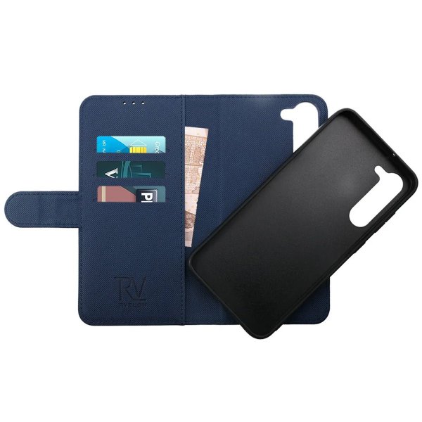 Rvelon Samsung Galaxy S23 Fodral Magnetiskt Avtagbart Skal Blå
