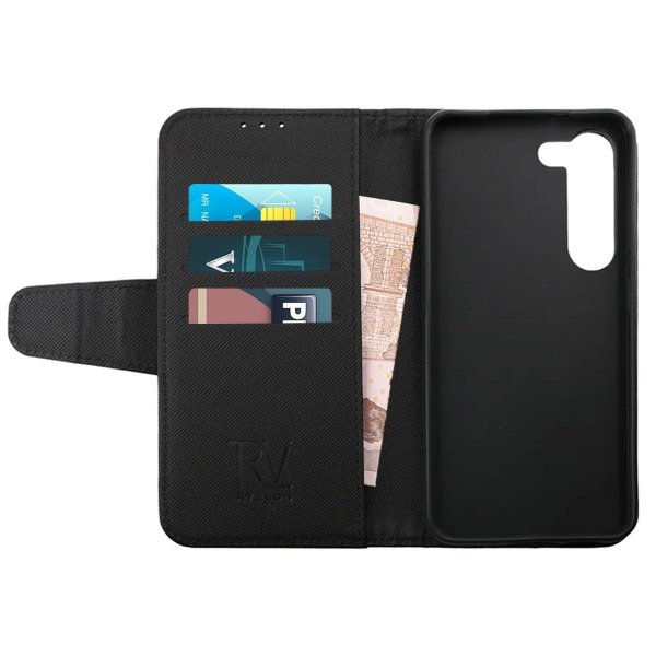 Rvelon Samsung Galaxy S23 Plus Fodral Utfällbart Kortfack Svart