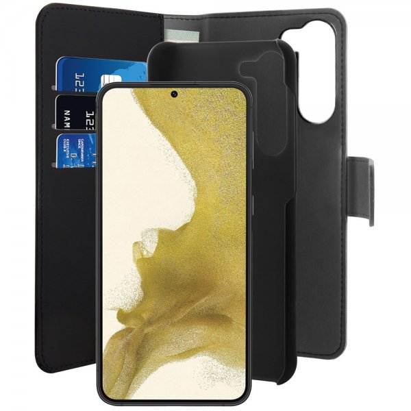 Puro Samsung Galaxy S23 Plus Fodral Wallet Detachable 2 in 1 Svart
