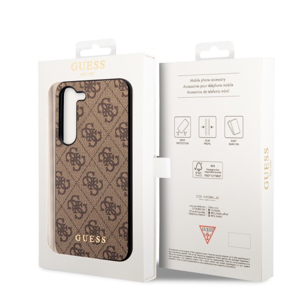Guess Samsung Galaxy S23 Plus Skal 4G Charms Brun