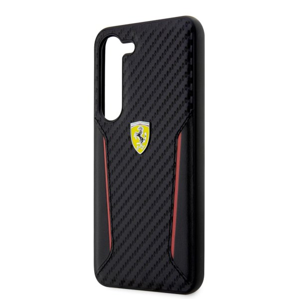 Ferrari Samsung Galaxy S23 Plus Skal Carbon & Stripe Svart