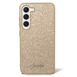 Guess Samsung Galaxy S23 Plus Skal Fixed Glitter Case Guld