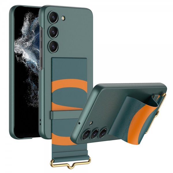 GKK Samsung Galaxy S23 Plus Skal Hand Strap Grön