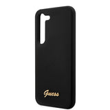 Guess Samsung Galaxy S23 Plus Skal Liquid Silicone Metal Logo Svart