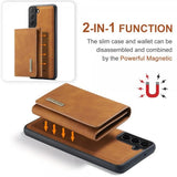 Dg.Ming Samsung Galaxy S23 Plus Skal M1 Series Löstagbar Korthållare Brun