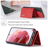 Dg.Ming Samsung Galaxy S23 Plus Skal M1 Series Löstagbar Korthållare Röd