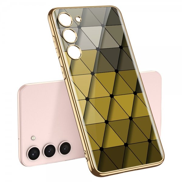 GKK Samsung Galaxy S23 Plus Skal Motiv Gula Trianglar