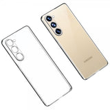 Sulada Samsung Galaxy S23 Plus Skal Pläterad Kant Silver