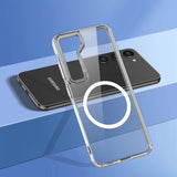 Samsung Galaxy S23 Plus Skal Transparent MagSafe Silver