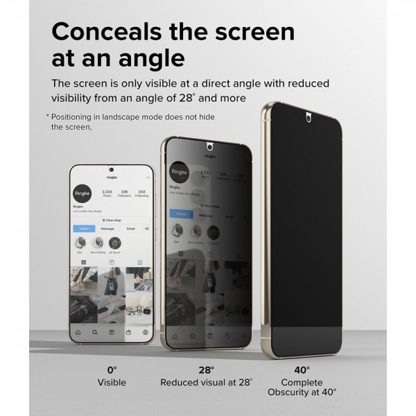 Ringke Samsung Galaxy S23 Plus Skärmskydd Privacy Glass