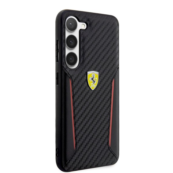 Ferrari Samsung Galaxy S23 Skal Carbon & Stripe Svart