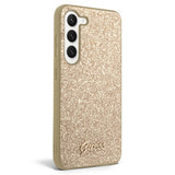 Guess Samsung Galaxy S23 Skal Fixed Glitter Case Guld