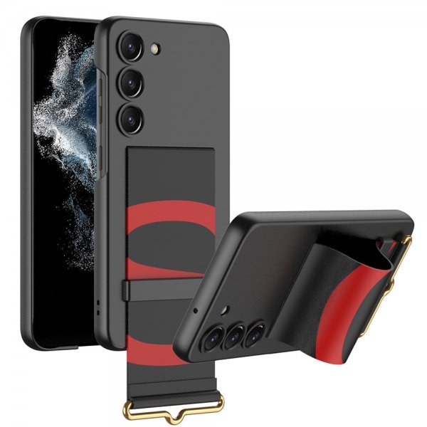 GKK Samsung Galaxy S23 Skal Hand Strap Svart