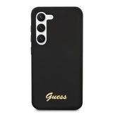 Guess Samsung Galaxy S23 Skal Liquid Silicone Metal Logo Svart