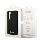 Guess Samsung Galaxy S23 Skal Liquid Silicone Metal Logo Svart