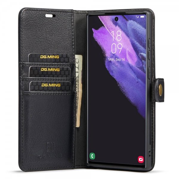 Dg.Ming Samsung Galaxy S23 Ultra Fodral med Löstagbart Skal Svart