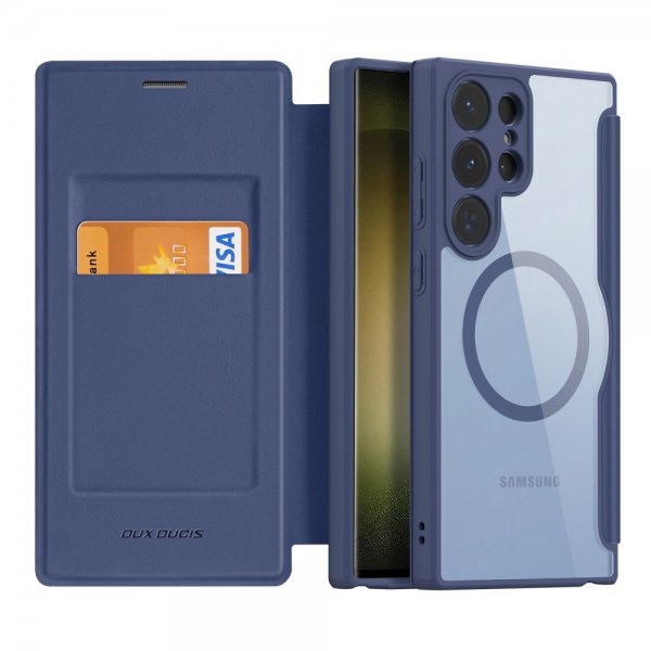 Dux Ducis Samsung Galaxy S23 Ultra Fodral Skin X Pro Series MagSafe Blå