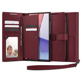 Spigen Samsung Galaxy S23 Ultra Fodral Wallet S Plus Burgundy
